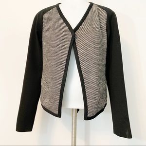 Theory Open Front Textured Blazer B&W Size 4